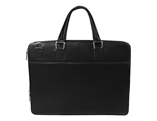 Портфель для ноутбука Stanford Leather из натуральной кожи,  черный
