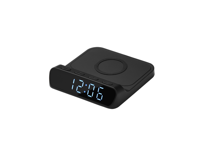 Зарядная станция с часами 15W Ригель (Rigel), черная