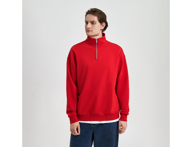 Толстовка на молнии унисекс Флоу (Flow), красная, размер 3XL/4XL