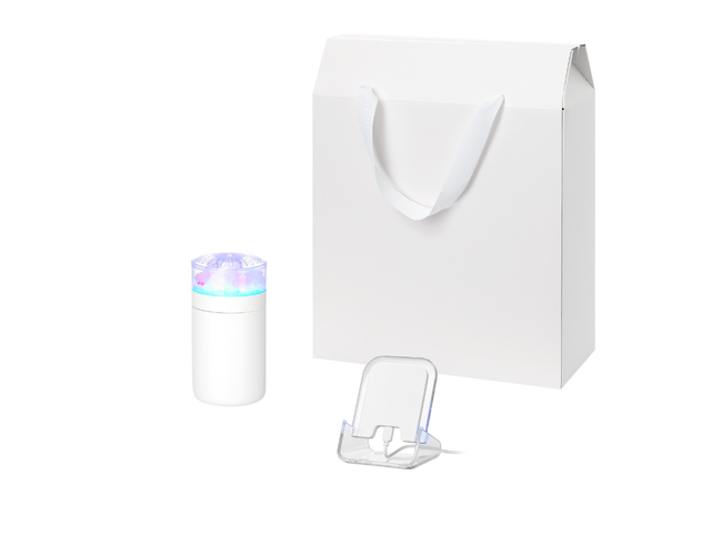 Подарочный набор Кристалл, Глосс НЕО (Crystal, Gloss NEO), белый (увлажнитель воздуха, зарядное устройство)