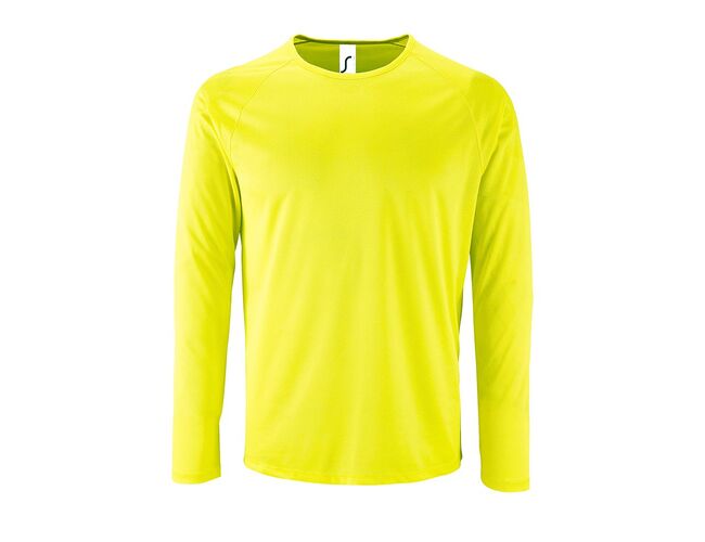 Футболка с длинным рукавом Sporty LSL Men желтый неон, размер S