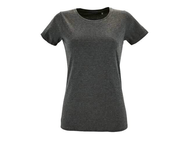 Футболка женская Regent Fit Women черный меланж, размер S