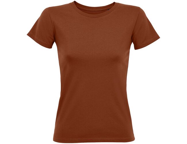 Футболка женская Regent Fit Women, коричневая (терракотовая), размер S