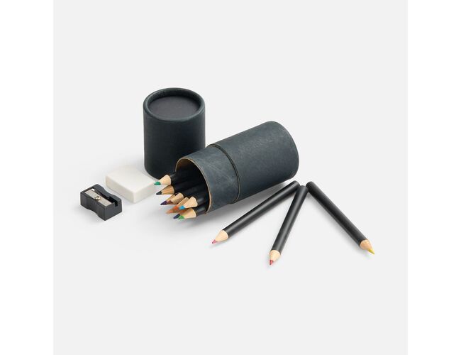 Набор цветных карандашей Pencilvania Tube Plus, черный