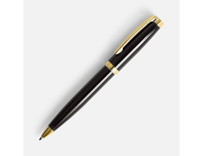 Ручка шариковая Letra Gold, глянцевая, черная