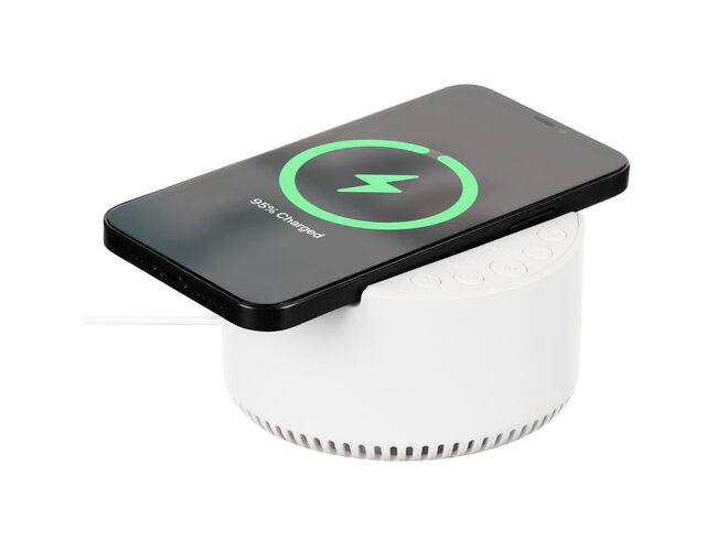 Bluetooth-колонка с беспроводной зарядкой relaxTime, белая