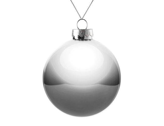 Оформительский шар Finery, 10 см, глянцевый серебристый
