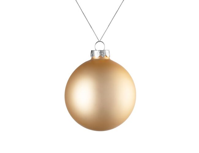 Елочный шар Finery Matt, 8 см, матовый золотистый