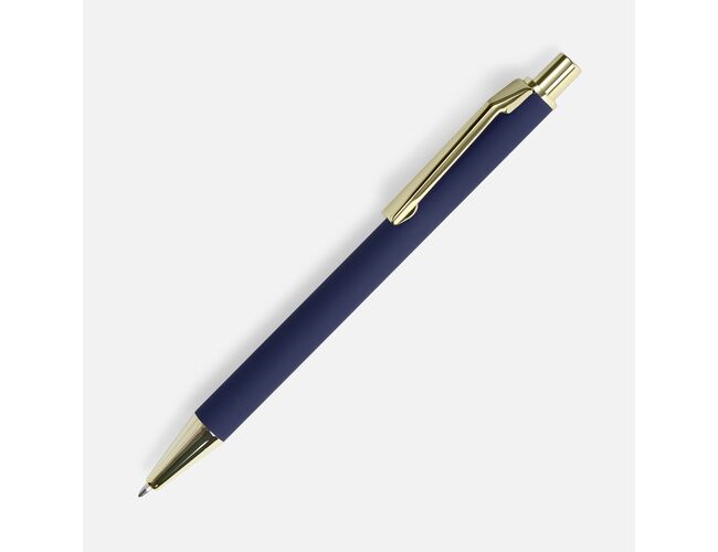 Ручка шариковая Lobby Soft Touch Gold, синяя