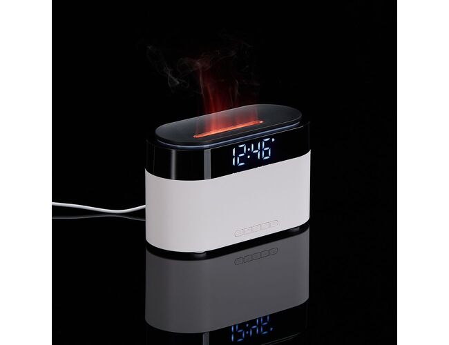 Увлажнитель-ароматизатор с часами и подсветкой ClockWave, белый