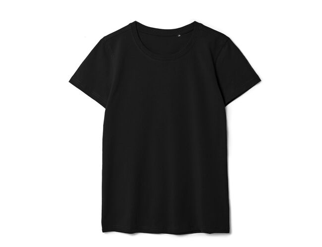 Футболка женская T-bolka Stretch Lady, черная, размер S