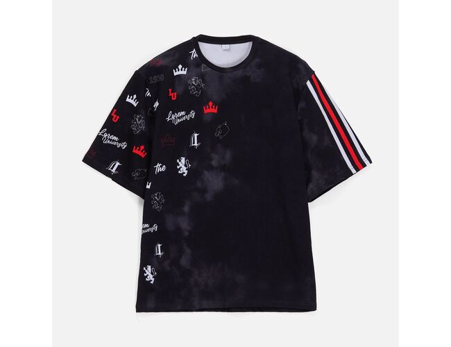 Футболка мужская оверсайз Originelli Terry с полной запечаткой на заказ, размер XS