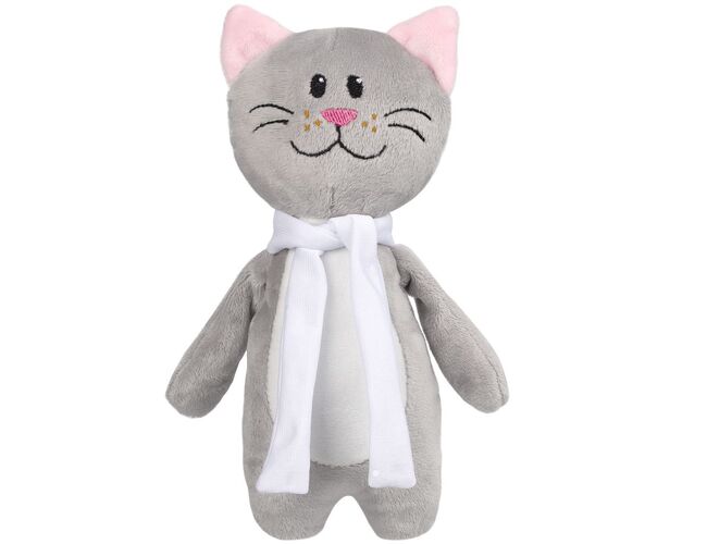 Мягкая игрушка Beastie Toys, котик с белым шарфом