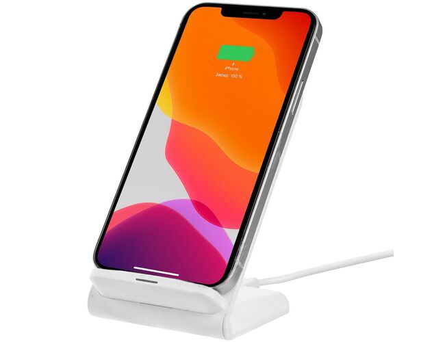 Беспроводное зарядное устройство с быстрой зарядкой Overtop, белое