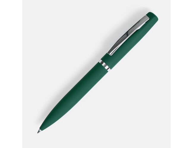 Ручка шариковая Bolt Soft Touch, зеленая