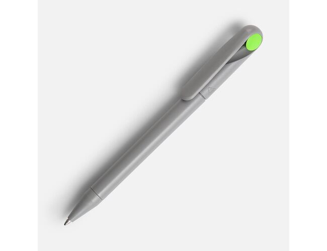 Ручка шариковая Prodir DS1 TMM Dot, серая с ярко-зеленым