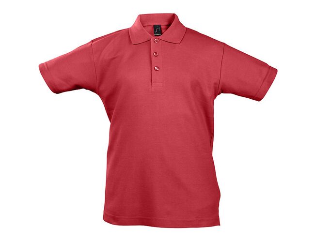 Рубашка поло детская Summer II Kids, красная, на рост 106-116 см