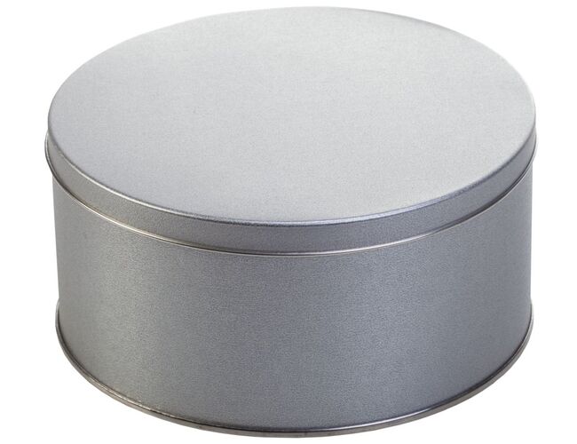 Коробка Pragmax M, круглая, серебристая