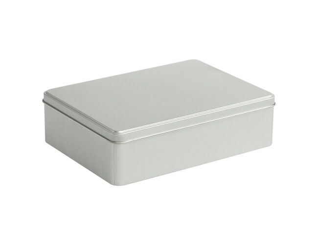 Коробка Pragmax L, прямоугольная, серебристая