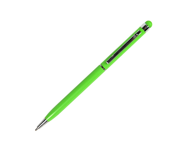 TOUCHWRITER, ручка шариковая со стилусом для сенсорных экранов, светло-зеленый/хром, металл