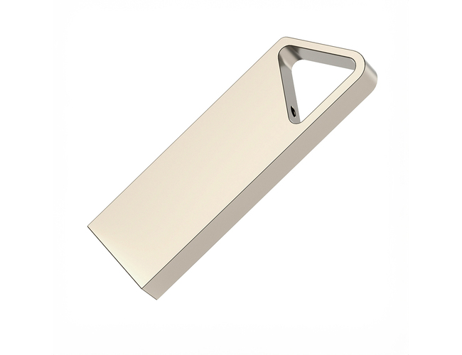 USB flash-карта SPLIT (8Гб), серебристая, 3,6х1,2х0,5 см, металл