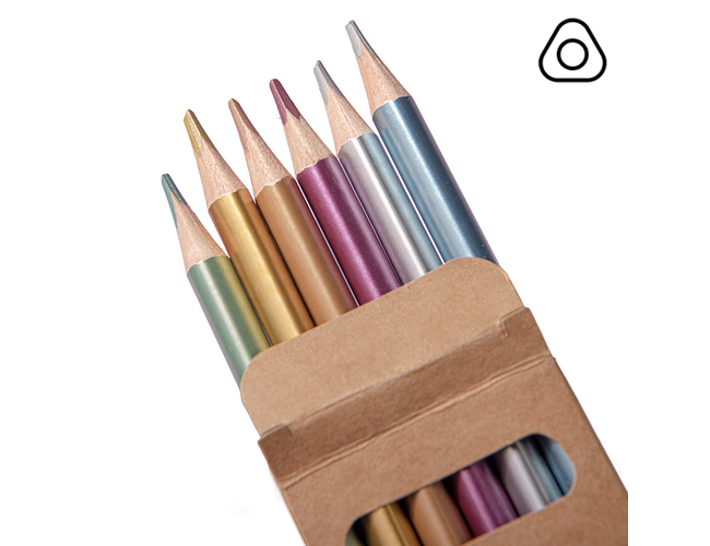 Цветные карандаши METALLIC, 6 цветов