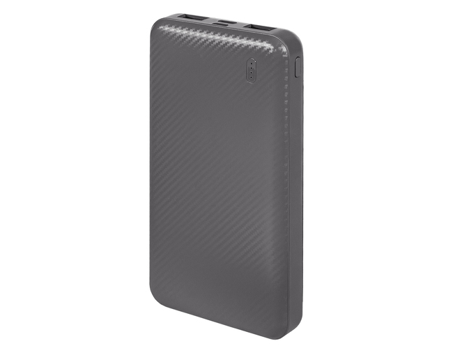 Универсальный аккумулятор Rib 10 (10000 мАч), серый, 13,5х6.8х1,5 см
