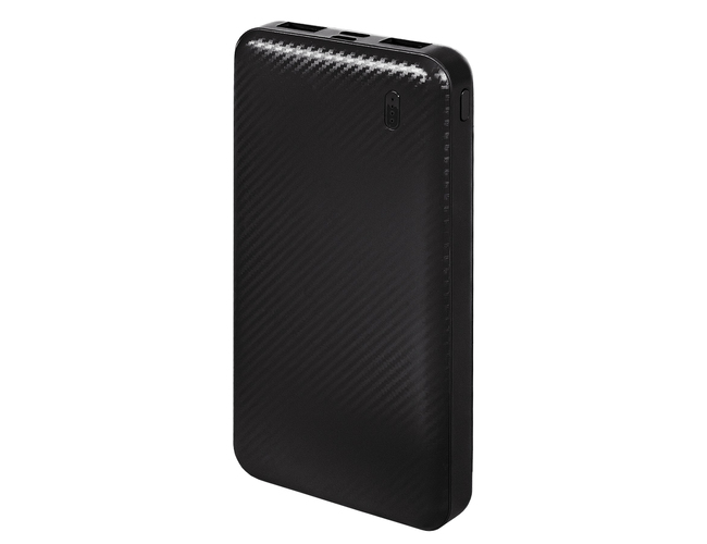 Универсальный аккумулятор Rib 10 (10000 мАч), черный, 13,5х6.8х1,5 см