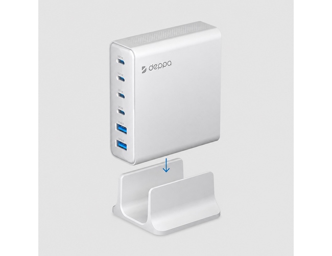 Зарядная станция 4xUSB Type-C, 2xUSB, PD, QC, 160Вт, белый