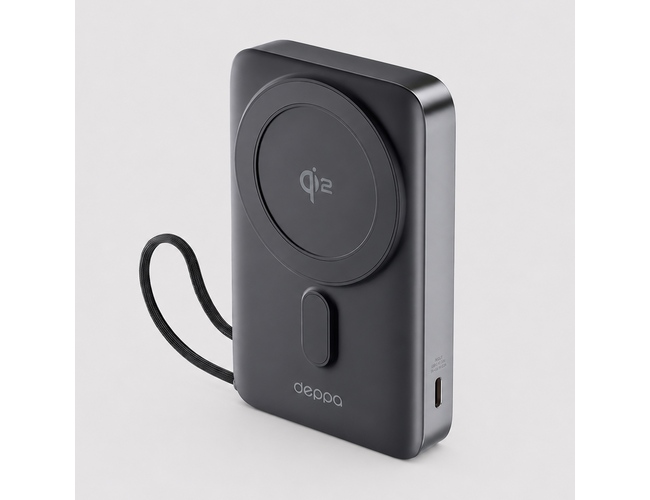 Внешний АКБ NRG MageSafe QI2 10000 мА-ч, 15Вт QI, графит