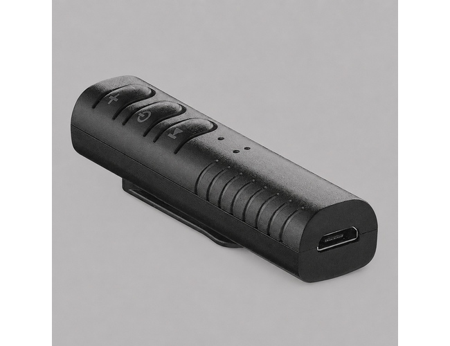 Bluetooth ресивер, BT 5.0, 90 мАч, черный