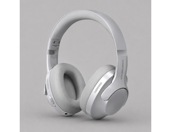 Беспроводные накладные наушники Stereo Ultra ANC, BT 5.4, ANC/ENC, 500мАч, серебристый