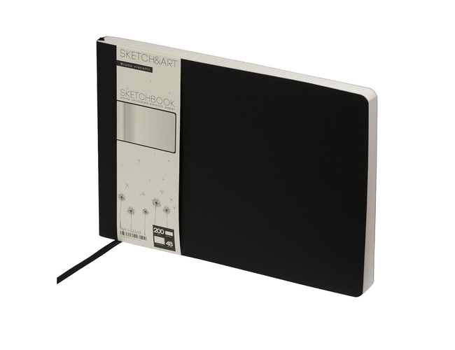 Скетчбук B5 «Sketch & Art» 200 г/м2, soft-touch, черный
