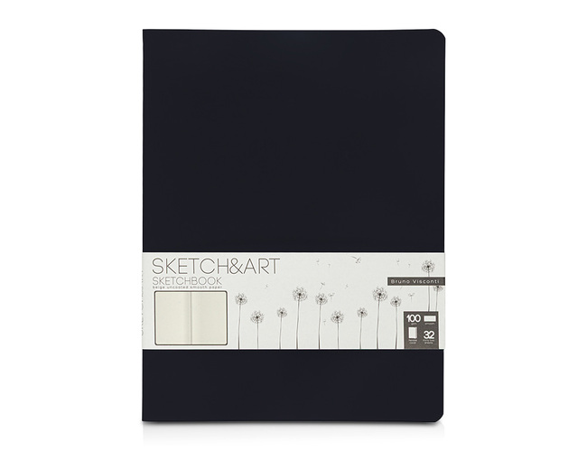 Скетчбук «Sketch & Art» 100 г/м2, soft-touch, черный