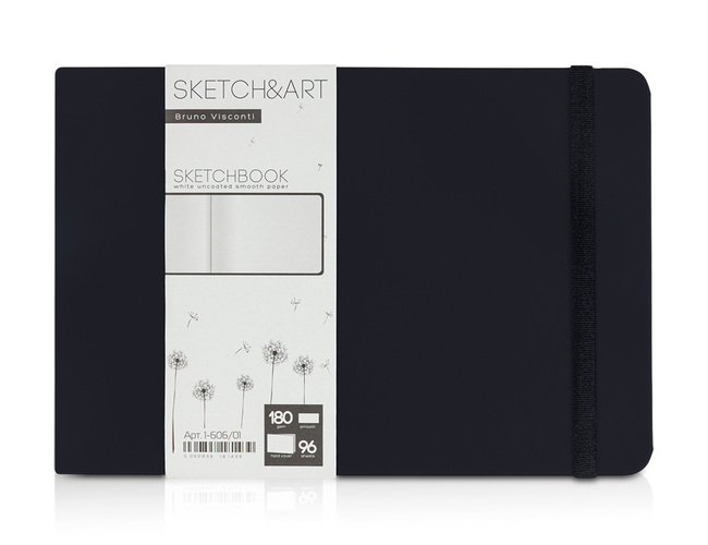 Скетчбук «Sketch & Art» 180 г/м2, soft-touch, черный