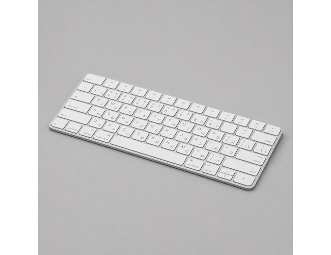 Беспроводная клавиатура Air Keyboard для MAC, Windows, 500 мАч, алюминий, белый