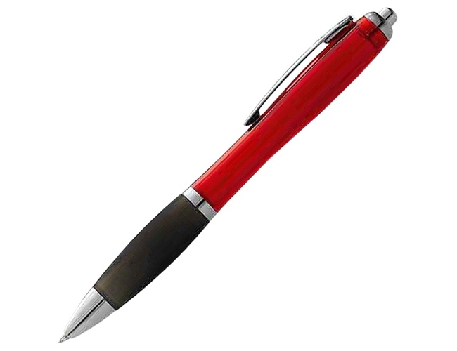 Ручка пластиковая шариковая «Nash», красный/черный/серебристый