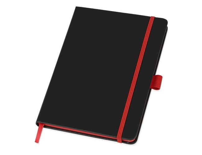 Блокнот А5 «Color Edge», черный/красный