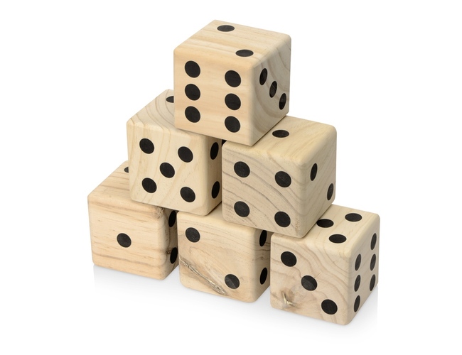 Деревянная игра в кости, XL "Dice", натуральный