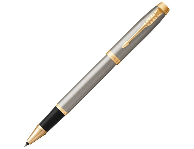 Ручка роллер Parker «IM Core Brushed Metal GT», серый/черный/золотистый