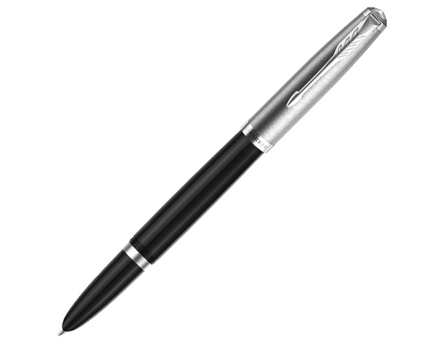 Ручка перьевая Parker 51 Core, F, черный, серебристый