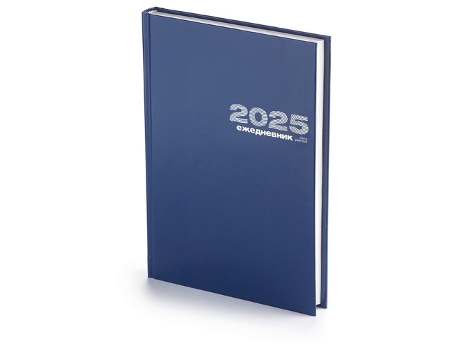 Ежедневник А5 датированный «Бумвинил» на 2025 год, синий