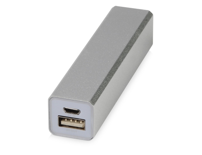 Внешний аккумулятор «Брадуэлл», 2200 mAh, серебристый/белый