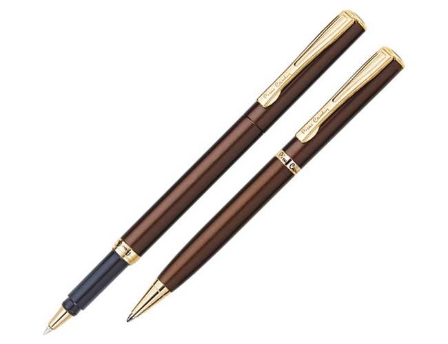 Набор «Pen and Pen»: ручка шариковая, ручка-роллер, коричневый