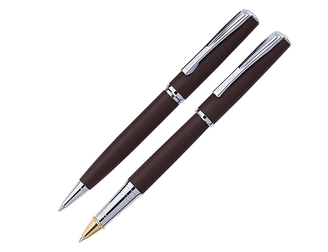 Набор «Pen and Pen»: ручка шариковая, ручка-роллер, темно-коричневый