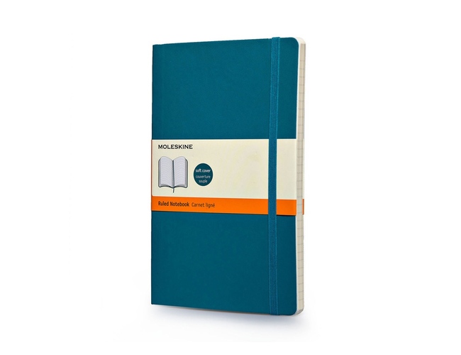 Записная книжка А5 (Large) Classic Soft (в линейку), бирюзовый