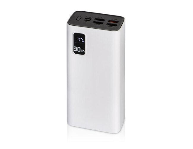 Портативный внешний аккумулятор «FAST», 30000 mAh, белый