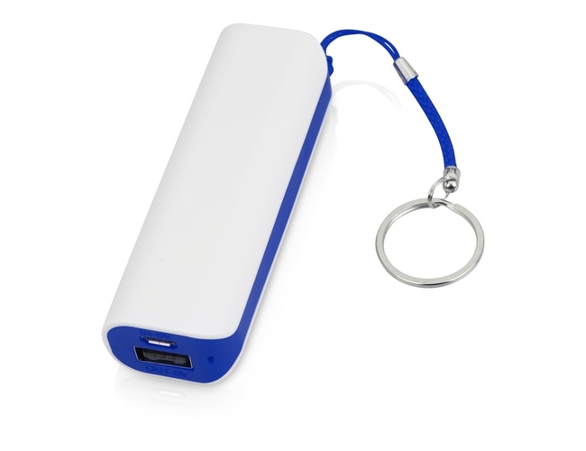 Внешний аккумулятор «Basis», 2000 mAh, белый/синий