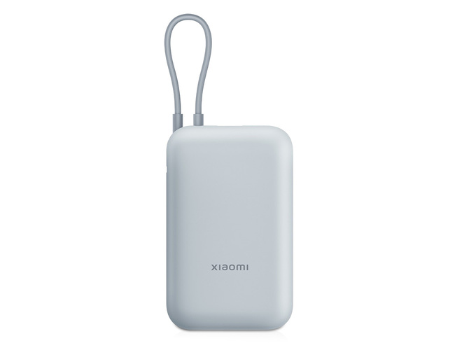 Внешний аккумулятор со встроенным кабелем Mi Power Bank (Integrated Cable), 10000 мАч, голубой лед