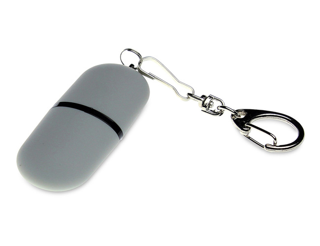 USB 2.0- флешка «Goutte Soft-touch» на 16 Гб каплевидной формы, серый
